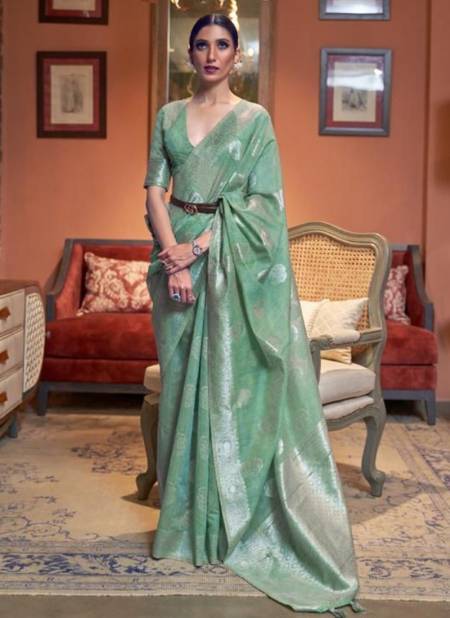 Pista Colour RAJTEX KIVAASA LINEN Heavy Festive Wear Designer Fancy Saree Collection 247001